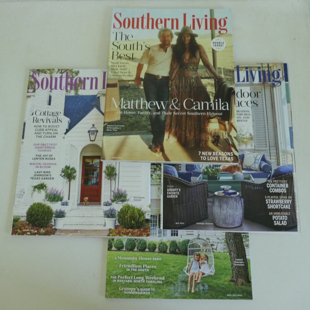 4 issues Southern Living magazine